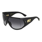 Zonnebril D2 0124/S Zwart/Goud Dsquared2 , Black , Unisex