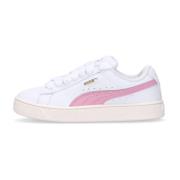 Wit/Roze Lila Suede Sneakers Puma , White , Dames