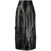 Leather Skirts Alexander McQueen , Black , Dames