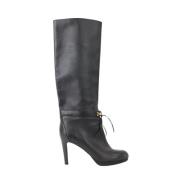 Pre-owned Leather boots Sergio Rossi Pre-owned , Black , Dames
