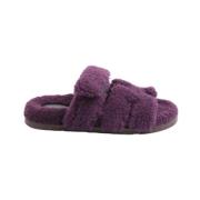 Pre-owned Fur sandals Hermès Vintage , Purple , Dames