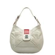 Pre-owned Leather shoulder-bags Loewe Pre-owned , White , Dames