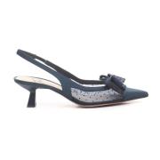 Blauwe Mesh Slingback Sandalen Roberto Festa , Blue , Dames