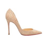 Pre-owned Fabric flats Christian Louboutin Pre-owned , Beige , Dames