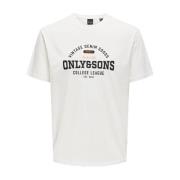Casual Katoenen T-Shirt Only & Sons , White , Heren
