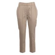 Cropped Trousers Brunello Cucinelli , Beige , Dames