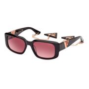 Black/Red Shaded Sunglasses Guess , Black , Dames