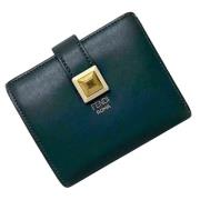 Pre-owned Leather wallets Fendi Vintage , Green , Dames