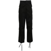 Straight Trousers Msgm , Black , Heren