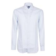 Blauwe Hals Shirt Barba Napoli , White , Heren