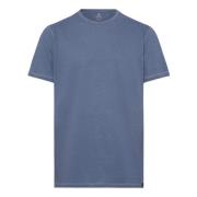 T-shirt in stretch linnen jersey Boggi Milano , Blue , Heren