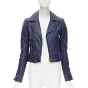 Pre-owned Leather outerwear Balenciaga Vintage , Blue , Dames