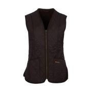 Bruine Gilet met Rits en Logo Barbour , Brown , Dames