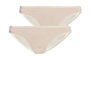 Kanten slips met logo 2-pack Emporio Armani , Beige , Dames