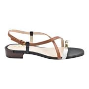 Leren T Chain Sandalen Tod's , Multicolor , Dames