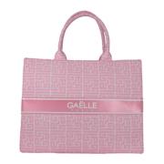 Roze Canvas Maxi Shopper Tas Gaëlle Paris , Pink , Dames