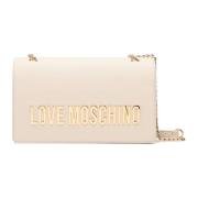 Leren Schoudertas Love Moschino , White , Dames