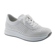 Elegante witte sneakers Rieker , White , Dames