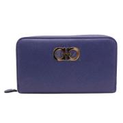 Pre-owned Leather wallets Salvatore Ferragamo Pre-owned , Purple , Dam...
