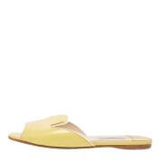Pre-owned Leather flats Prada Vintage , Yellow , Dames