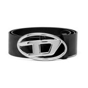 Belt with D logo buckle Diesel , Black , Dames