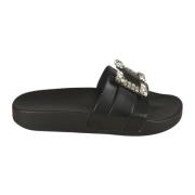 Zwarte Sandalen voor Vrouwen Sergio Rossi , Black , Dames