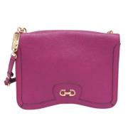 Pre-owned Leather shoulder-bags Salvatore Ferragamo Pre-owned , Purple...