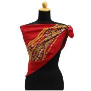 Pre-owned Silk scarves Chanel Vintage , Red , Dames