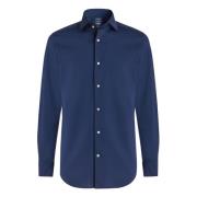 Regular Fit Japans Jersey Polo Shirt Boggi Milano , Blue , Heren