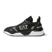 Ace Runner Neopreen Sneakers Emporio Armani EA7 , Black , Heren