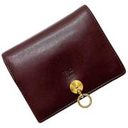 Pre-owned Leather wallets Fendi Vintage , Red , Dames