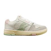 Lage Beige Groene Sonic Sneakers Saucony , Multicolor , Dames