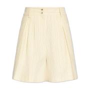 Shorts met hoge taille Golden Goose , Beige , Dames