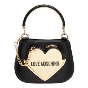 Baby Heart Handbag Love Moschino , Black , Dames