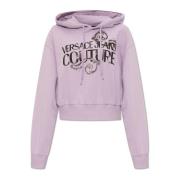 Katoenen hoodie Versace Jeans Couture , Purple , Dames