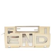 Pre-owned Leather clutches Fendi Vintage , Beige , Dames