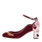 Pre-owned Velvet heels Dolce & Gabbana Pre-owned , Red , Dames