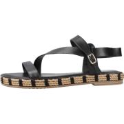 Zomer Platte Sandalen Vrouwen Stijlvol Tamaris , Black , Dames