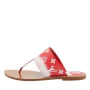 Pre-owned Coated canvas flats Louis Vuitton Vintage , Red , Dames