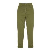 Cropped Trousers Dondup , Green , Dames