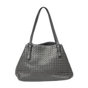 Pre-owned Leather totes Bottega Veneta Vintage , Gray , Dames