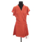 Pre-owned Silk dresses Balenciaga Vintage , Orange , Dames