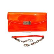 Pre-owned Leather wallets Jimmy Choo Pre-owned , Orange , Dames