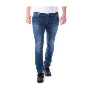 Slim-fit Denim Jeans voor Heren Daniele Alessandrini , Blue , Heren