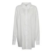 Witte Oversized Overhemd met Lange Mouwen Maison Margiela , White , He...