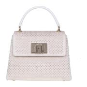 Marshmallow Ss24 Velvet Rhinestone Handtas Furla , White , Dames