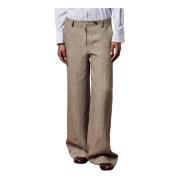 Wide Trousers Massimo Alba , Beige , Dames