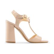 Bruine Strappy Sandalen Made in Italia , Beige , Dames