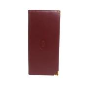 Pre-owned Leather wallets Cartier Vintage , Red , Dames