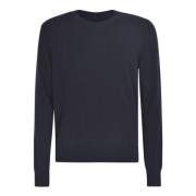 Blauwe Cashmere Crew-Neck Jumper Maison Margiela , Blue , Heren